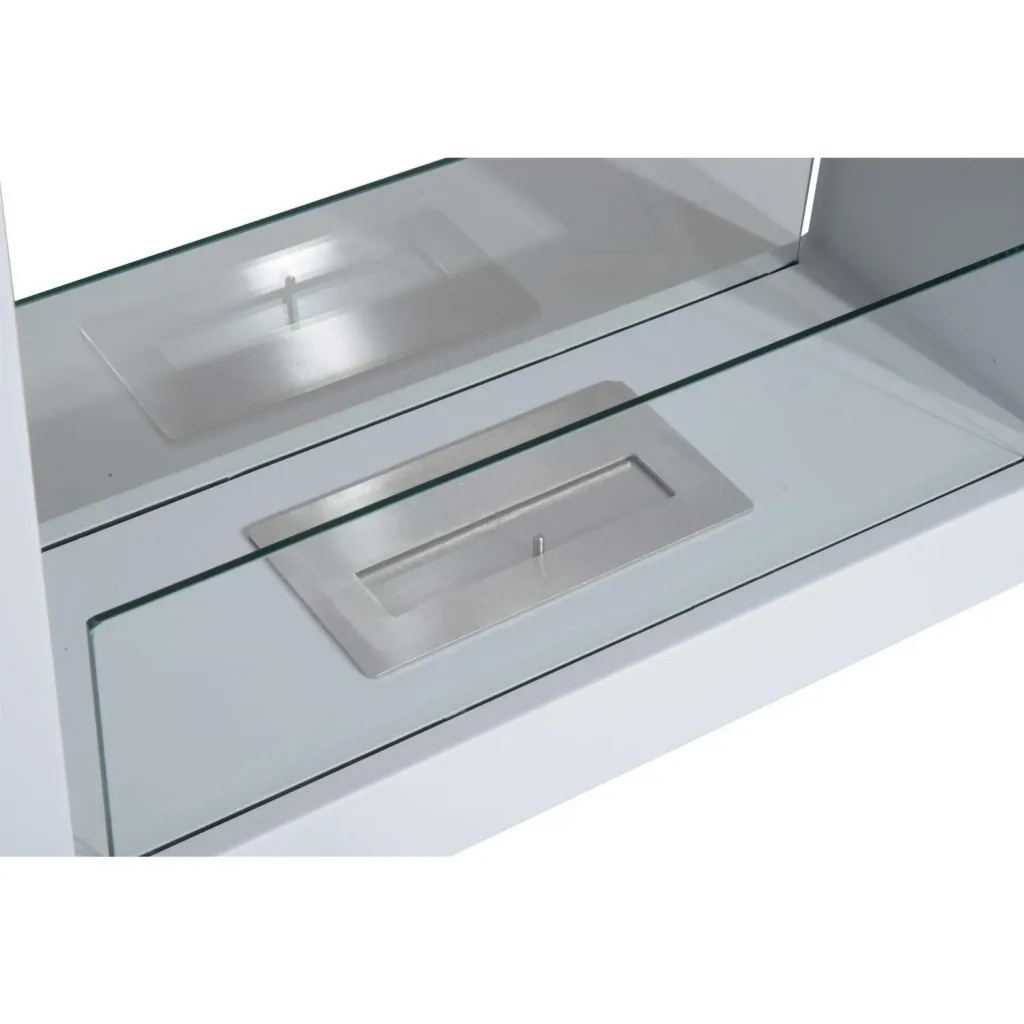 Freistehender Bioethanol Bodenkamin Design Weiß