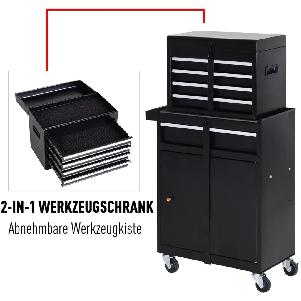 Mobiler Werkstattwagen schwarz