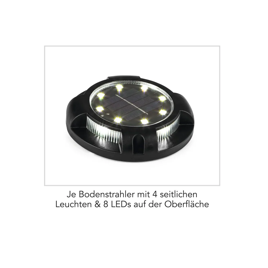 4er Set Solar Bodenleuchte mit Dämmerungssensor