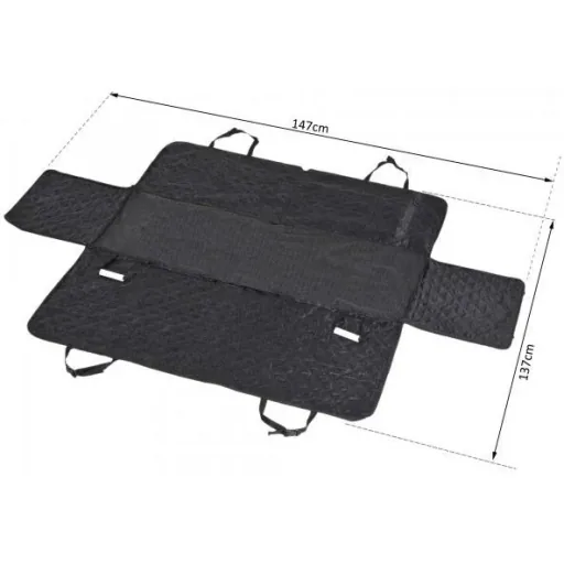 Hundedecke Autodecke Kofferraumdecke 2 Tasche Schwarz