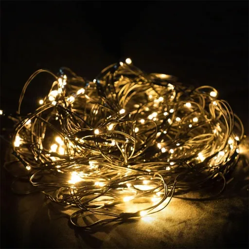 Netz-Lichterkette warmweiß 100 LED 120x120cm