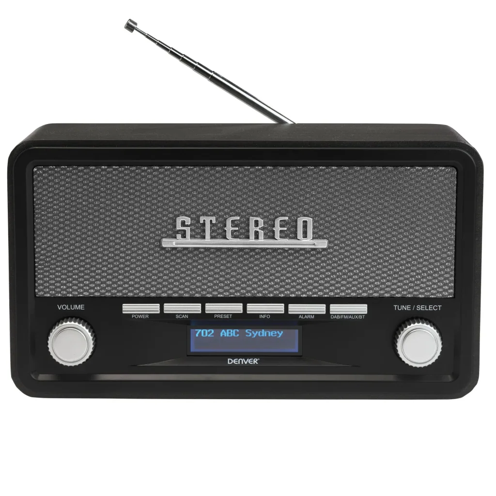 DAB+ Retro Radio mit Bluetooth, Uhr und Wecker