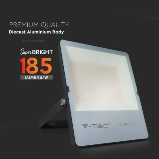 VT-150185 LED-Flutlicht - 150 W - 23600 Lm - 6400K - Schwarz - Extra sparsam