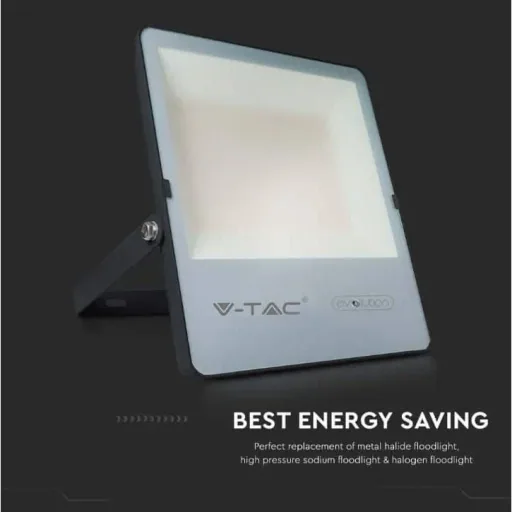 VT-150185 LED-Flutlicht - 150 W - 23600 Lm - 6400K - Schwarz - Extra sparsam