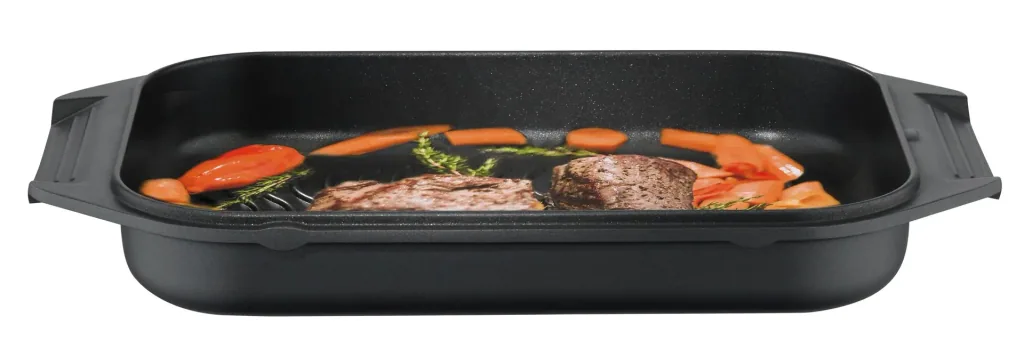 Aluguss Bräter “KARREE” mit Grilldeckel, 6,6 Liter