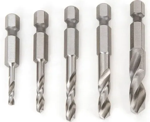 Bohrer Set 5-teilig, kurz, 1/4" 6 kant