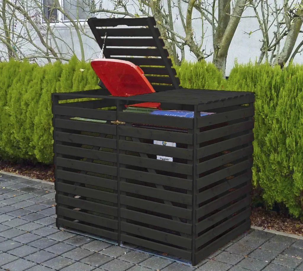 Mülltonnenbox "Vario V" für 2 Tonnen, anthrazit