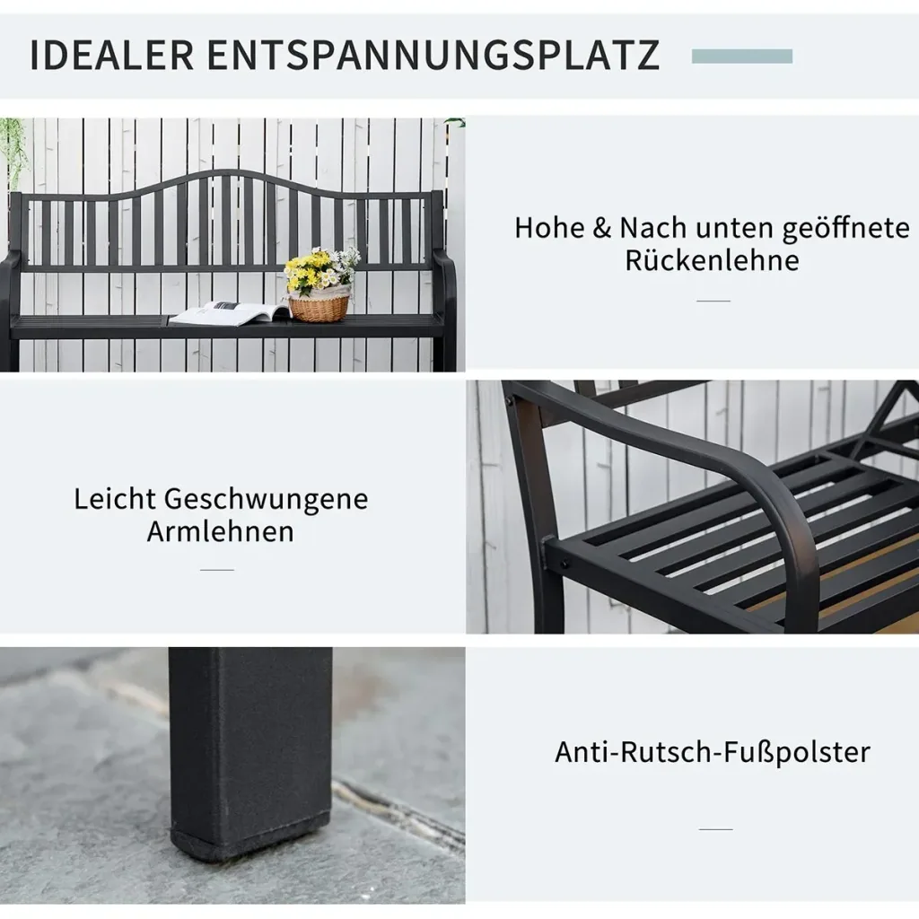 Gartenbank mit ausziehbarem Tisch