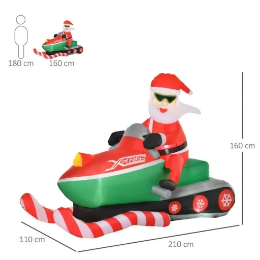 Aufblasbar Weihnachtsmann Schneemann Weihnachtsdeko LED Figur aufblasbar Weihnachtsdeko