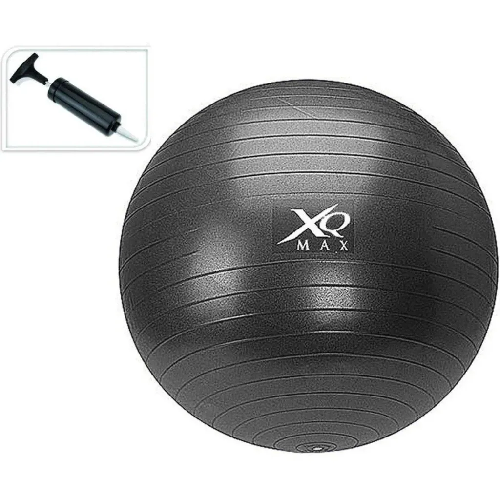 Yoga-Ball/Fitness-Ball - inklusive Pumpe - 65 cm- Schwarz