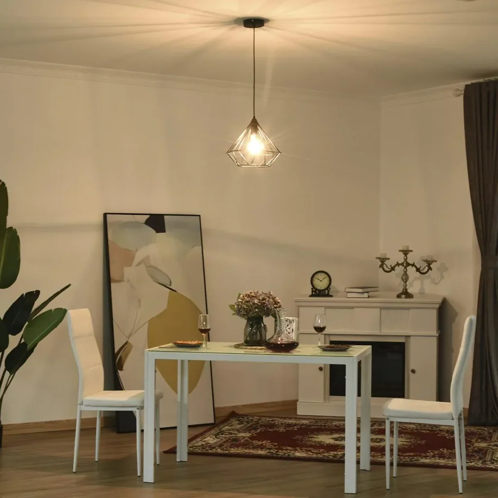 Pendelleuchte Retro Hängelleuchte Hängelampe, Industrielle Vintage LED Pendellampe für Büro Wohnzimmer Esszimmer, Stahl,