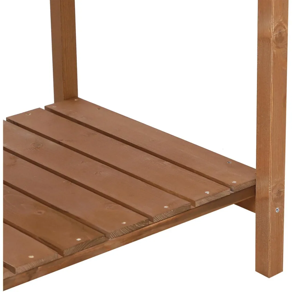 Pflanztisch Hochbeet Blumenkasten Anzuchttisch 8 Fächer mit Abfluss Ablage Tanne Massivholz 120 x 60 x 22 cm