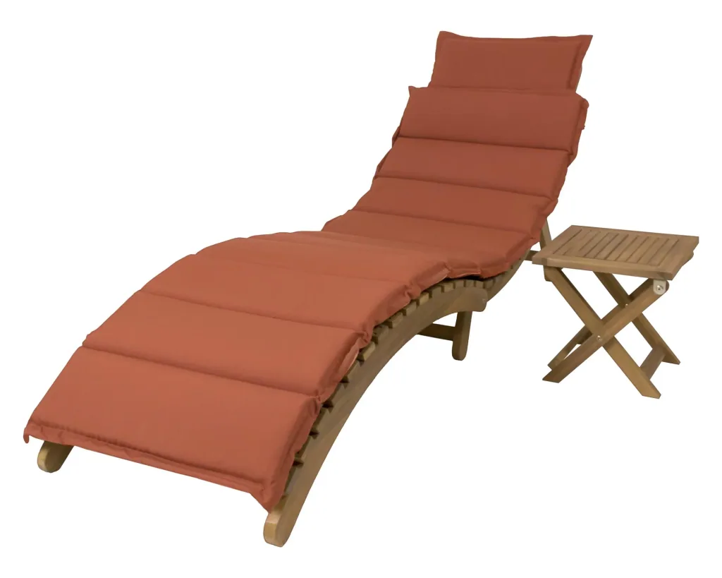 Sonnenliege + Tisch Catania terracotta/taupe