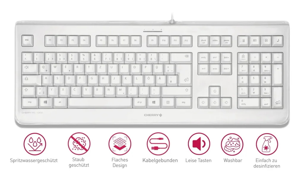 Kabelgebundene Tastatur KC 1068 grau