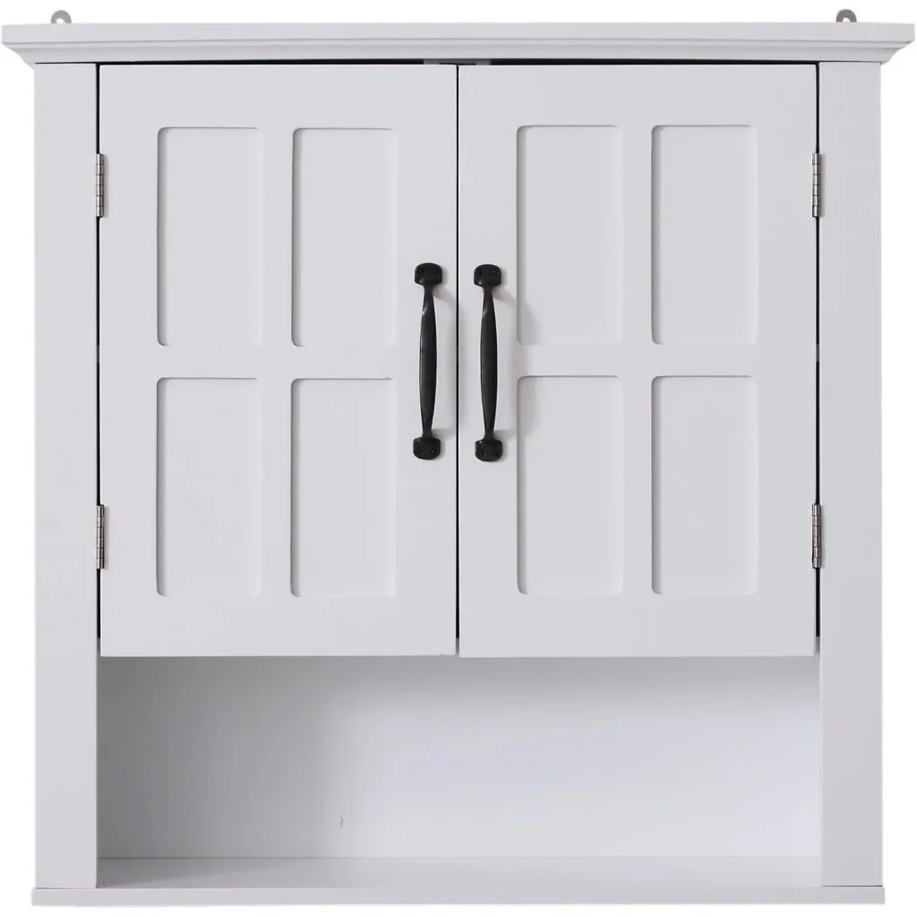 Küchenschrank Hängeschrank Badezimmerschrank Wandschrank Holz Weiß 60 x 19,8 x 58 cm