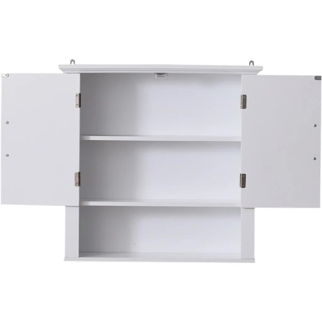 Küchenschrank Hängeschrank Badezimmerschrank Wandschrank Holz Weiß 60 x 19,8 x 58 cm