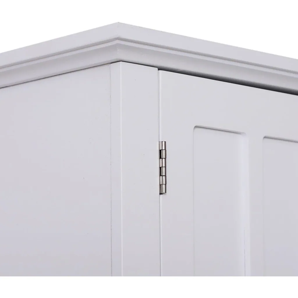 Küchenschrank Hängeschrank Badezimmerschrank Wandschrank Holz Weiß 60 x 19,8 x 58 cm
