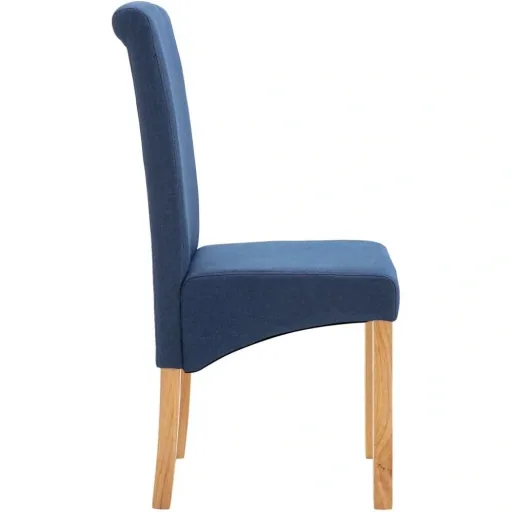 Esszimmerstühle 2 in blauem Stoff