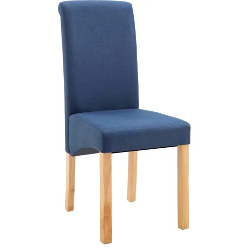 Esszimmerstühle 2 in blauem Stoff