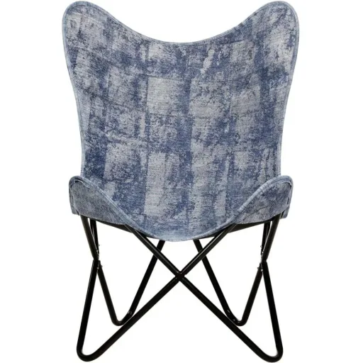 Schmetterling Stuhl Leinwand indigo blau