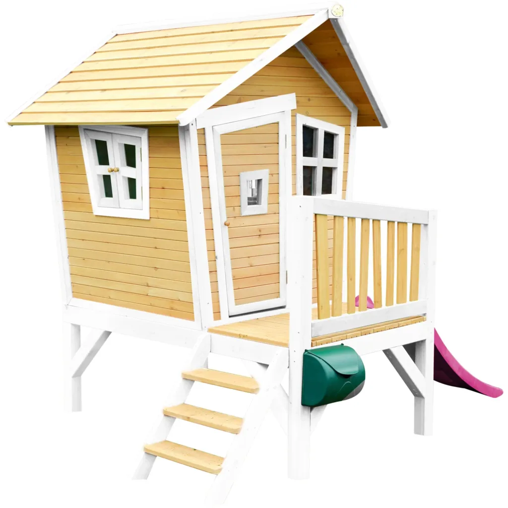 Robin Spielhaus Braun/Weiß - Lila Rutsche