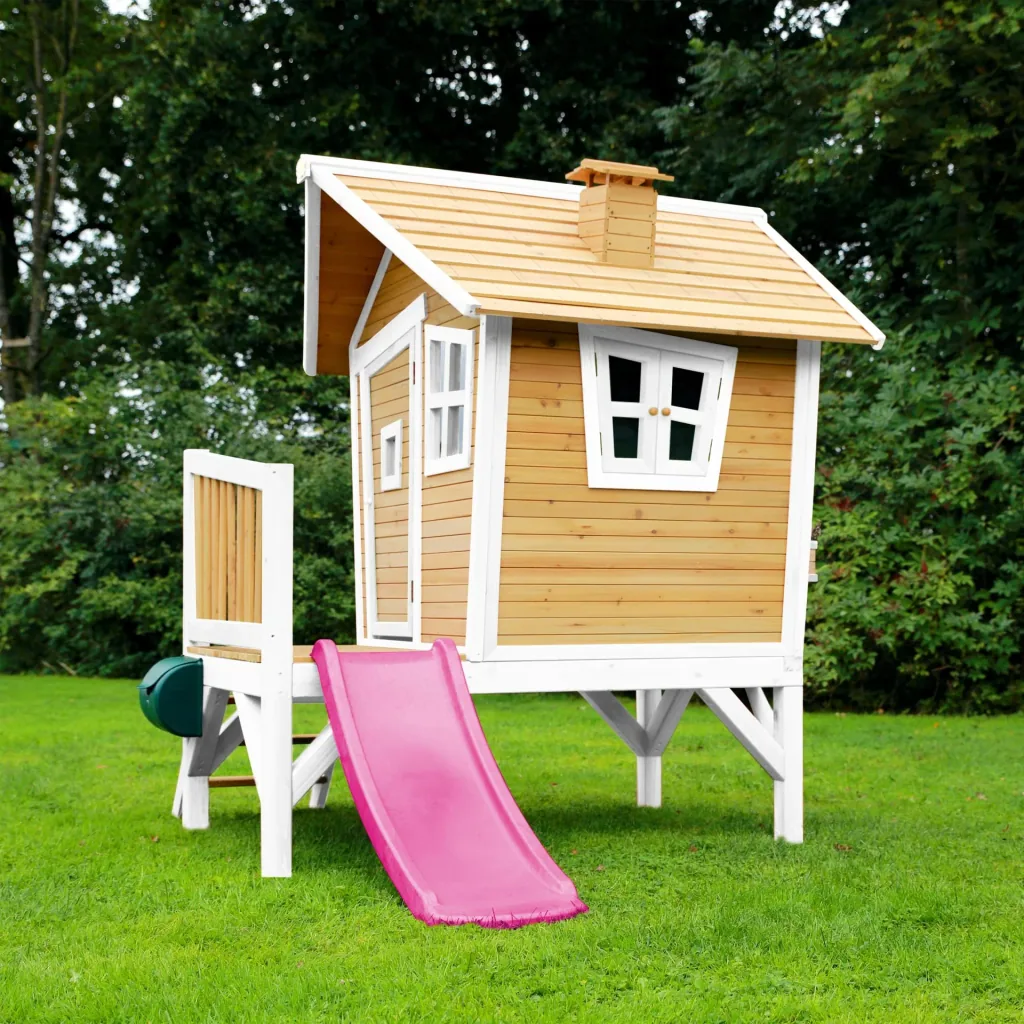 Robin Spielhaus Braun/Weiß - Lila Rutsche