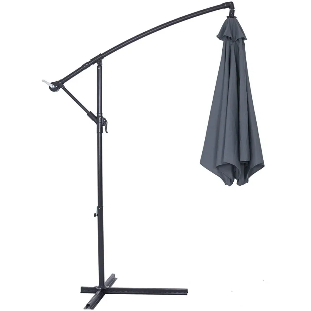 Sonnenschirm faltbarer Aluminium-Antacite mit Kurbel Ø 300 cm