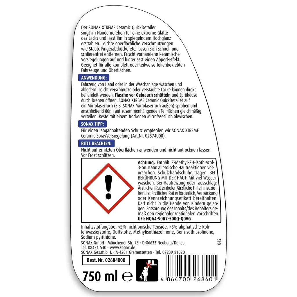 XTREME Ceramic Quick Detailer 750 ml