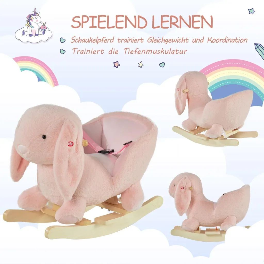 Kinder Schaukelpferd als Kaninchen