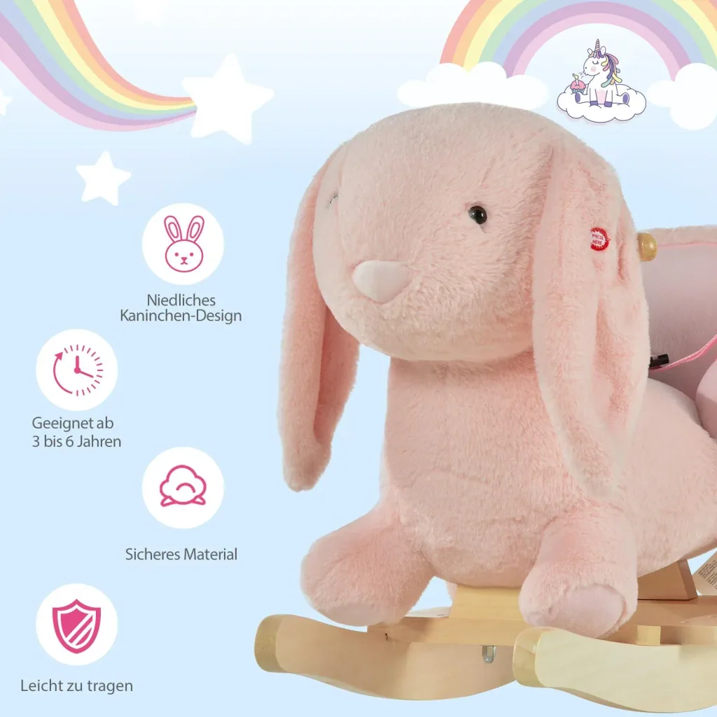 Kinder Schaukelpferd als Kaninchen