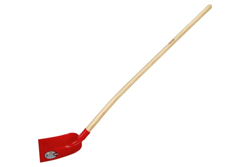 RUHR-BRILLANT, Holsteiner Sandschaufel, Gr. 2, 3/4 gehoben, gehärtet, rot pulverbeschichtet, Eschen-Langstiel 130 cm