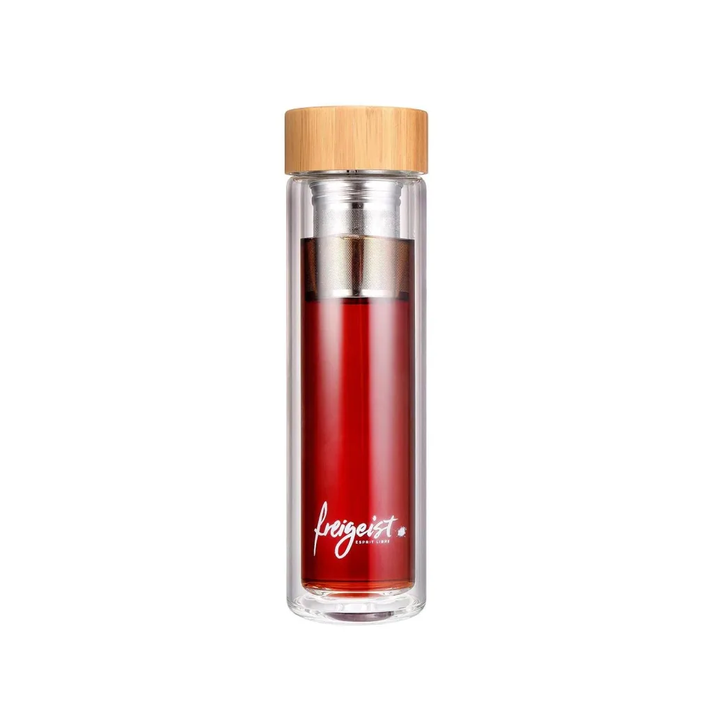 Teeflasche aus Glas, doppelwandig, 500 ml