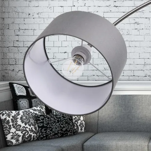 Bogenlampe L mit Marmorsockel