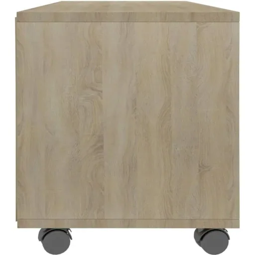 TV-Schrank mit Rollen 90x35x35 cm Spanplatte Sonoma-Eiche