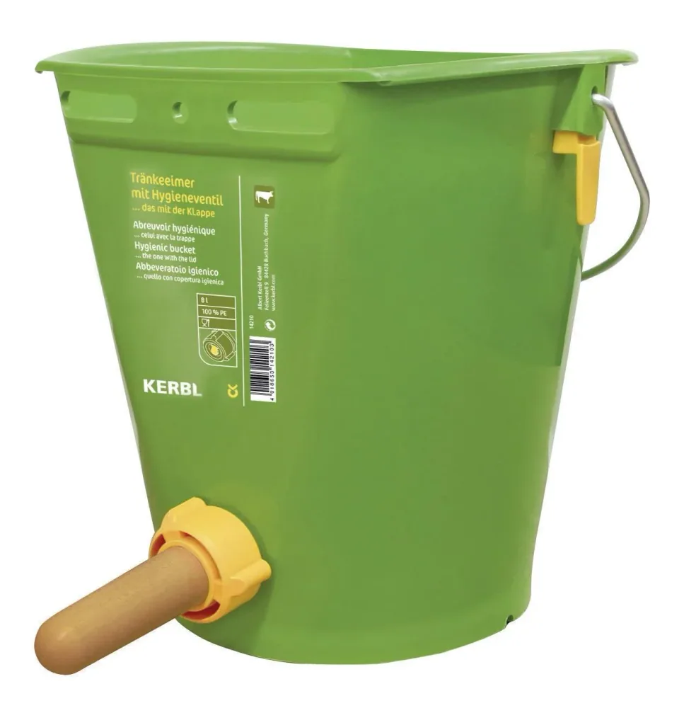 Hygiene Tränkeeimer mit Klapp-Ventil für Kälber