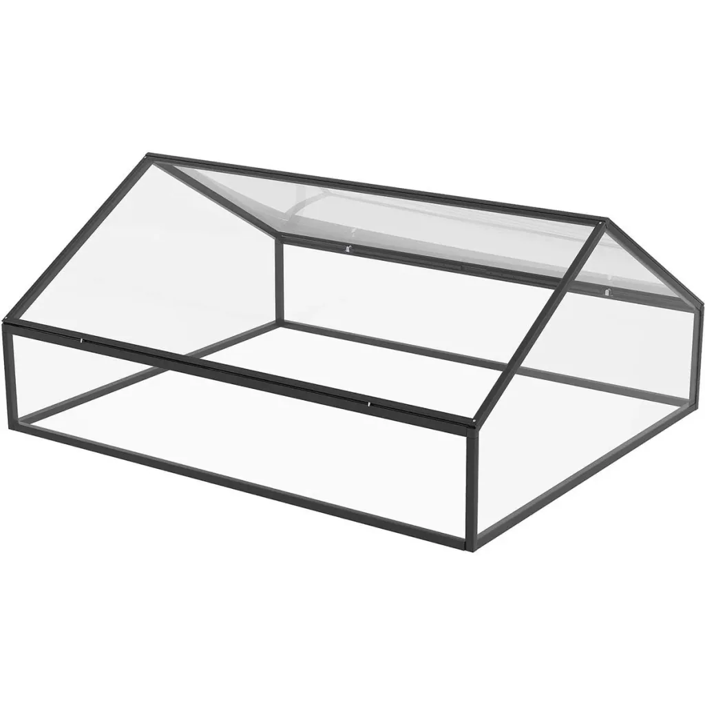 Gewächshaus mit verstellbaren Türen, 117 x 97 x 52 cm, Aluminium, transparent