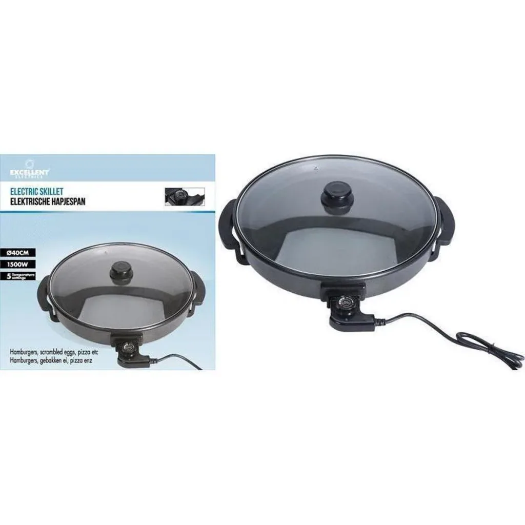Elektrische Bratpfanne mit Glasdeckel - 40cm - Excellent Electrics - Kochen & Servieren - Pfannen - Bratpfannen