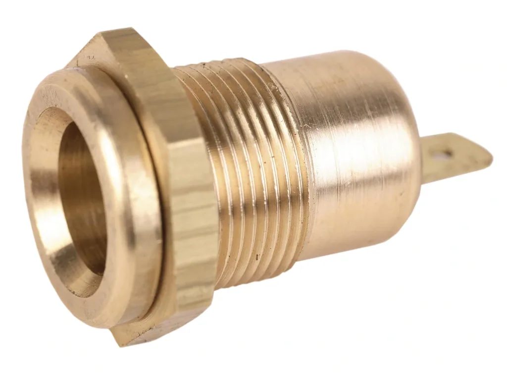 Einbausteckdose 12 V + 24 V Metall 2 polig