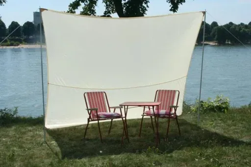 Sonnensegel Set 3 für Camping und Garten, Viereckform 4 x 4 m