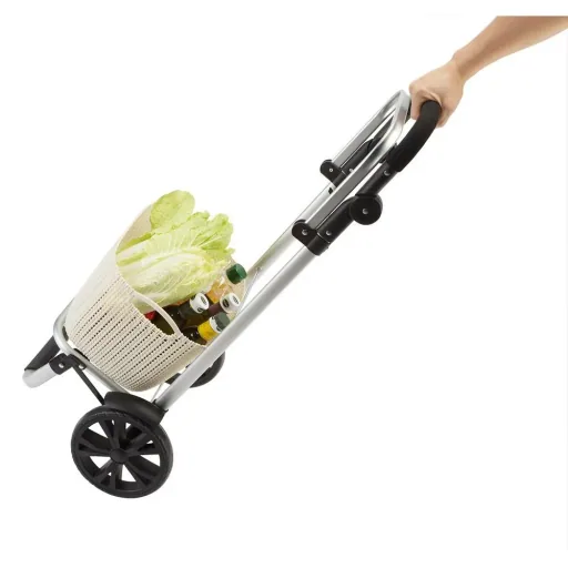 Einkaufswagen blau Aluminium 35L 31x24x54cm