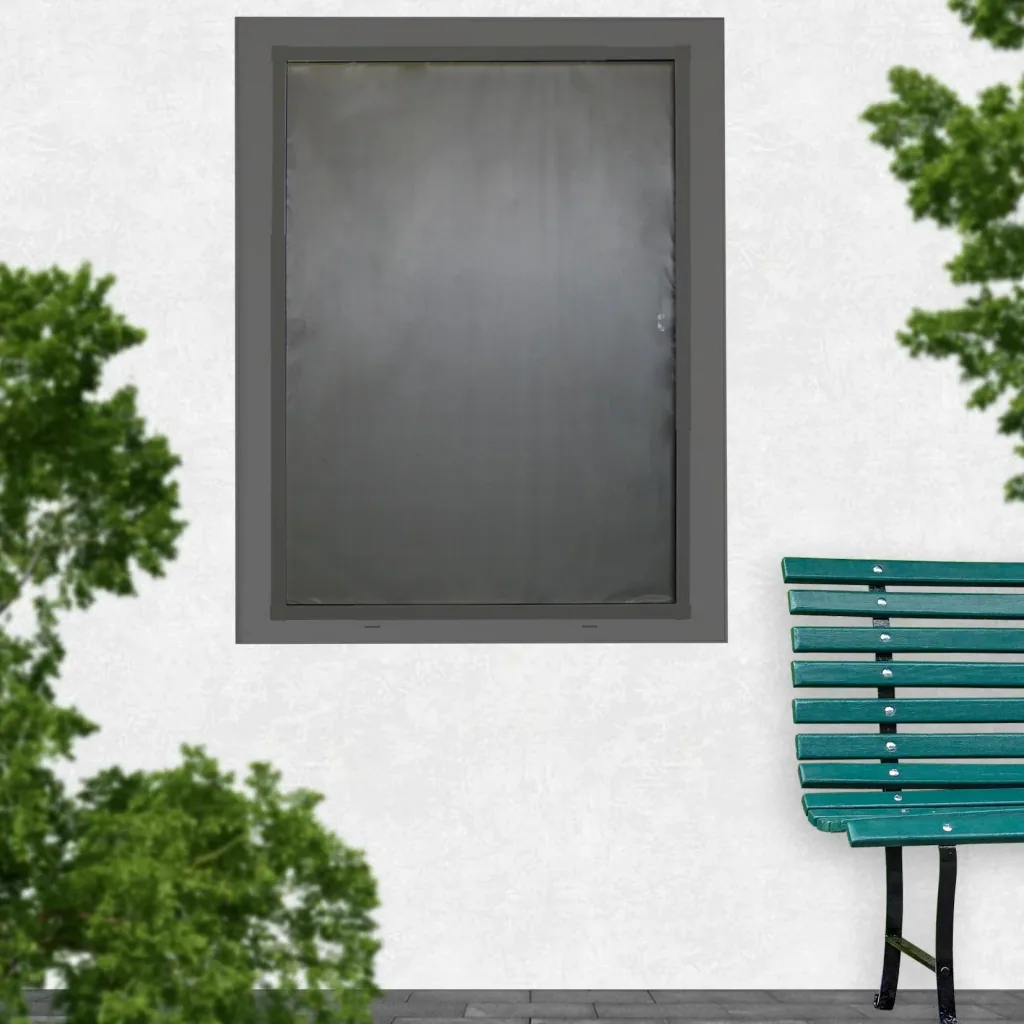Teleskop-Insektenschutzfenster slim mit Pollenschutz Pollenschutz 120 x 140 cm, anthrazit