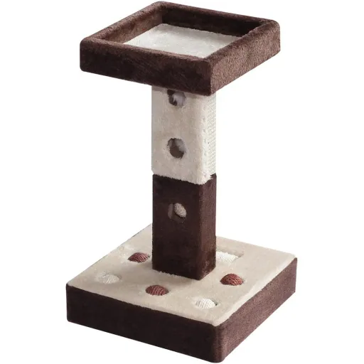 Kratzbaum Katzenbaum Spielbaum mit Ball und Roller Mäuse L35 x B35 x H60,5 cm