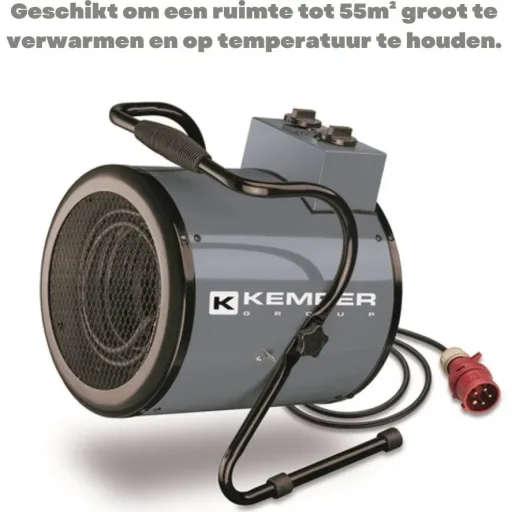Elektro-Heißluftgebläse 65350E - 400 Volt CEE-Stecker - 5000W - 3 Stufen - 411 m³/h - mit Thermostat