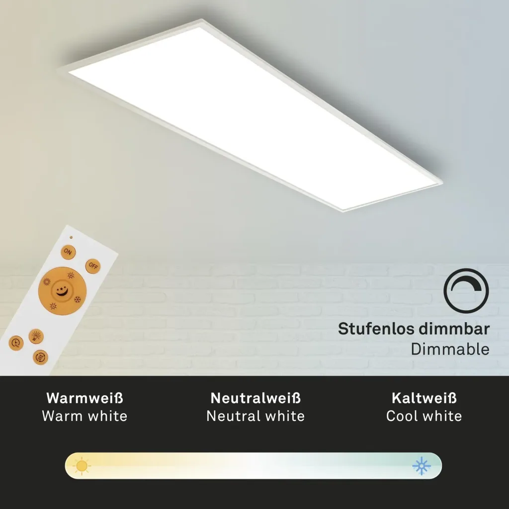 Ultraflaches LED Panel, reckteckig, CCT, 36 Watt, weiß