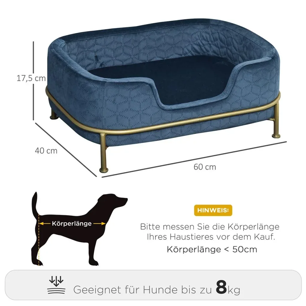 Hundesofa mit Rückenlehne Haustier
