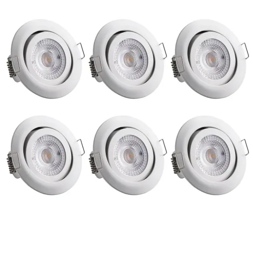 LED-Downlight Krog 6 Stück weiß