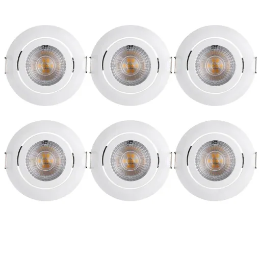 LED-Downlight Krog 6 Stück weiß
