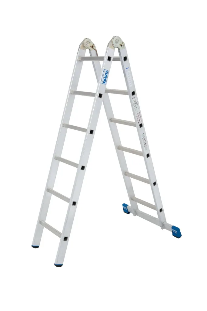 STABILO Gelenk-Kombileiter, 2 x 3 + 2 x 6, Sprossenleiter