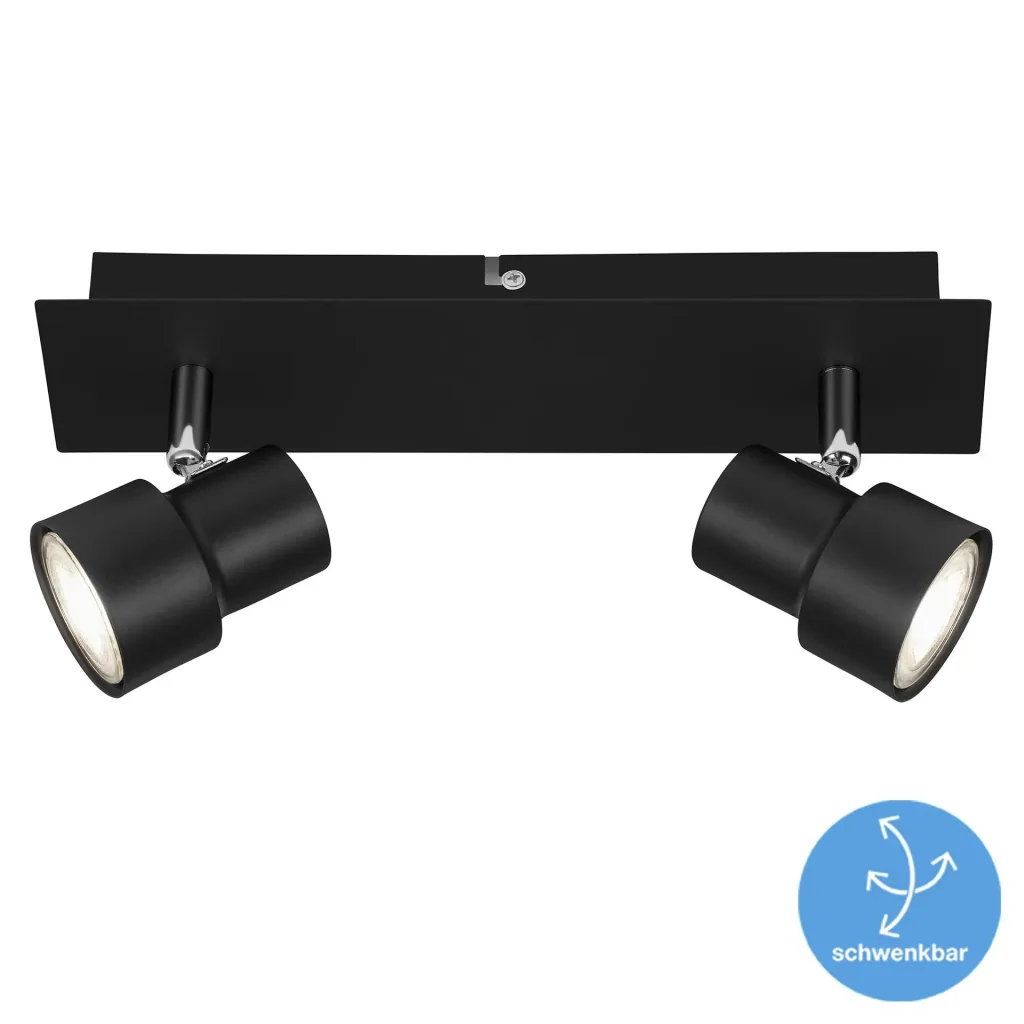 LED Deckenleuchte, 920 Lumen, 10 Watt, GU10, schwarz
