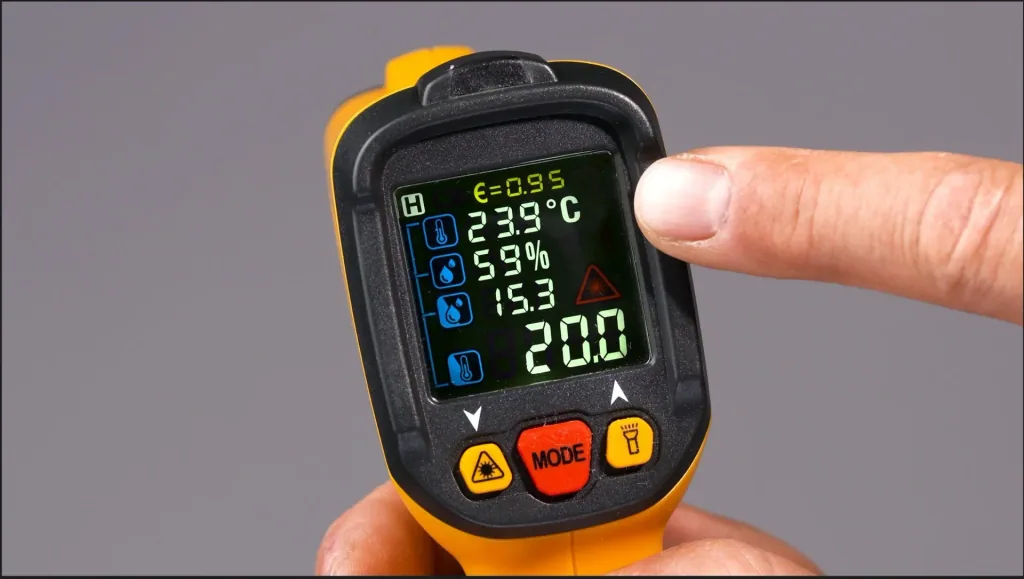 PAN IR-T800+ Profi-Infrarotthermometer 12:1, Infrarot-Temperaturmessung - 50°C - + 800°C mit Laser-Messkreis